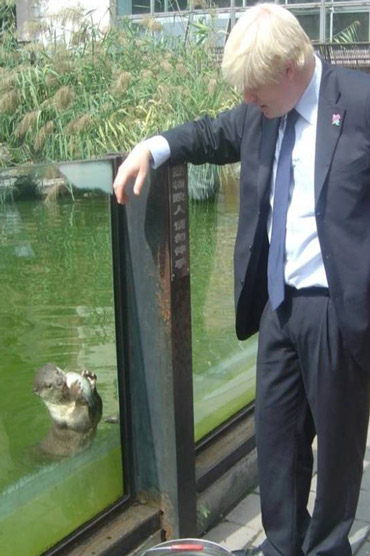 Boris Johnson visits the Otter area sponsored by the UK Embassy