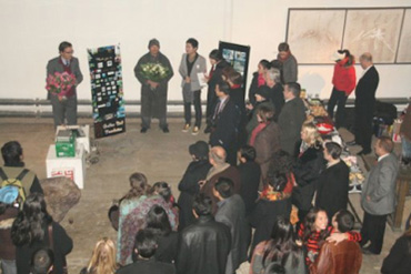 Foundation Chairman John O’Loghlen welcoming over 60 guests to the Winter Cocktail Fundraiser - Winter Cocktail Fundraising Party – December 2008, Feidi Art Museum & The X Gallery, Beijing
